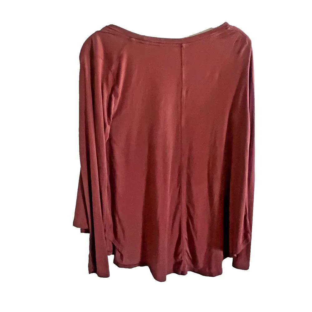 Lululemon Oversized Loose fit Longsleeve scoopneck top burnt orange‎ Athleisure